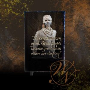 No person is born great. Great people become great when others are sleeping